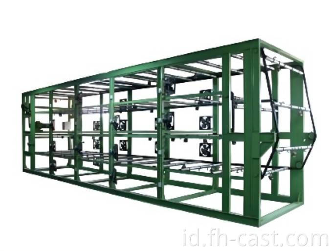 Garis pengeringan lintas bar Cross bar drying line
